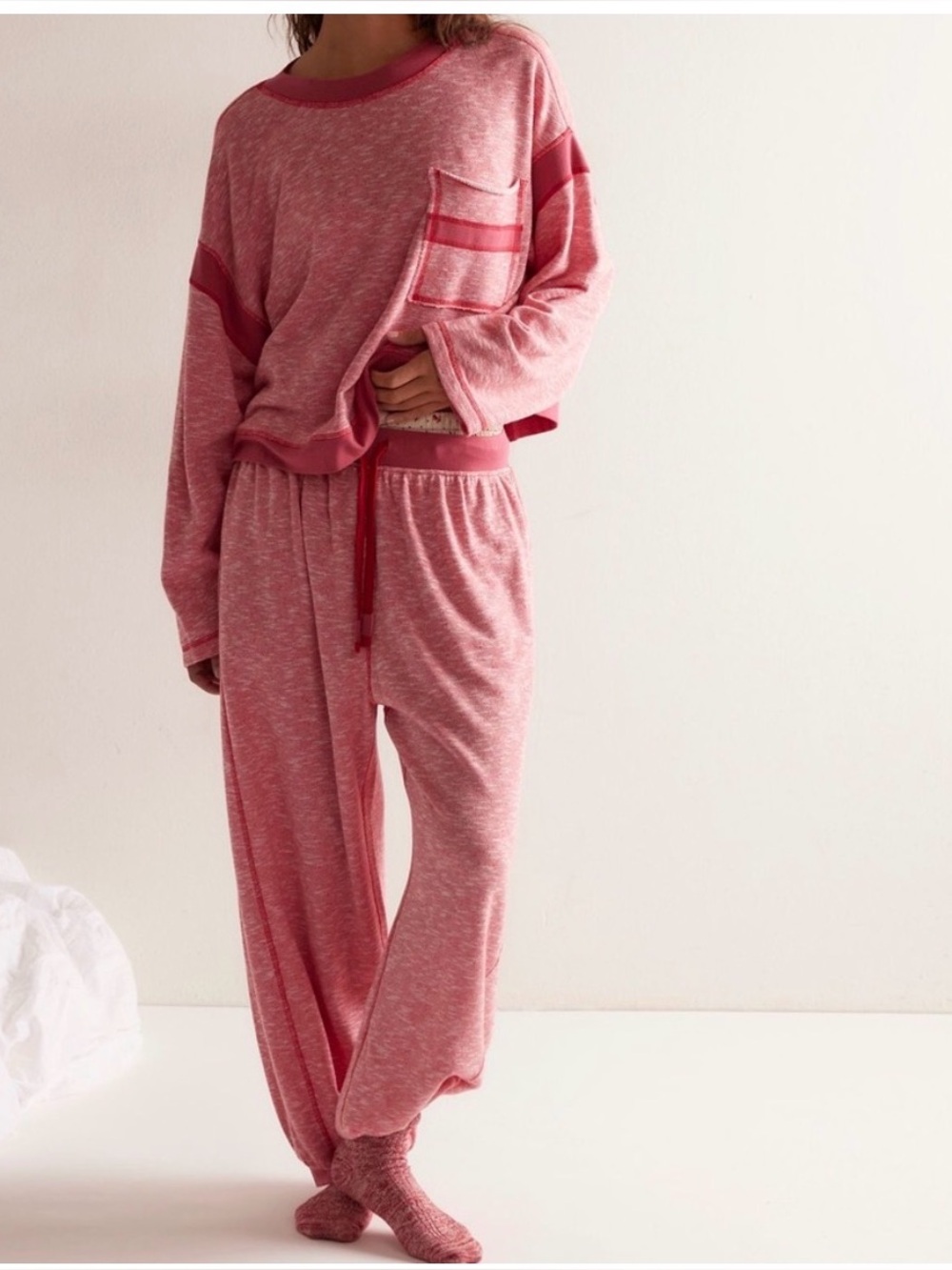 Free People We the Free Everything I want Set in Luxe Red Combo Size M